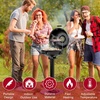 image:imageGiantex Electric BBQ Grill with Warming Rack 1600W Portable Outdoor Electric Grill with Lid Adjustable Temperature NonStick Removable Grates Grease Tray for Patio Camping BalconyBlack