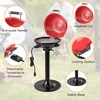 image:imageGiantex Electric BBQ Grill with Warming Rack 1600W Portable Outdoor Electric Grill with Lid Adjustable Temperature NonStick Removable Grates Grease Tray for Patio Camping BalconyRed