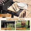 image:imageGiantex Extra Large Charcoal Grill with Oversized 752 sqin Cooking Area  Outdoor Smoker BBQ Grill with 2 Individual Lifting Charcoal Trays Folding Side Tables Wheels amp Protective Cover