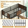 image:imageGiantex Metal Twin Loft Bed with Desk and Storage Shelf Heavy Duty Loft Bed Frame with Buildin Ladder amp Safety Guardrail SpaceSaving Twin Size Loft Bed for Teenager and Adult BlackTwin78L x 405W x 68H