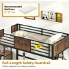 image:imageGiantex Metal Twin Loft Bed with Desk and Storage Shelf Heavy Duty Loft Bed Frame with Buildin Ladder amp Safety Guardrail SpaceSaving Twin Size Loft Bed for Teenager and Adult BlackTwin78L x 405W x 68H