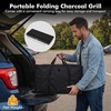 image:imageGiantex Portable Charcoal Grill with Detachable Legs  Foldable Compact BBQ Grill with Adjustable Grate Spice Rack amp Carrying Bag for Backyard Party Camping Tailgating