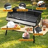 image:imageGiantex Portable Charcoal Grill with Detachable Legs  Foldable Compact BBQ Grill with Adjustable Grate Spice Rack amp Carrying Bag for Backyard Party Camping Tailgating