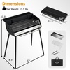 image:imageGiantex Portable Charcoal Grill with Detachable Legs  Foldable Compact BBQ Grill with Adjustable Grate Spice Rack amp Carrying Bag for Backyard Party Camping Tailgating
