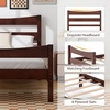 image:imageGiantex Wood Twin Bed Frames with Headboard Modern Platform Bed with Wooden Slats Support UnderBed Storage Space No Box Spring Needed Twin Bed Frames for Kids Guest Adults WalnutWalnut