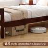 image:imageGiantex Wood Twin Bed Frames with Headboard Modern Platform Bed with Wooden Slats Support UnderBed Storage Space No Box Spring Needed Twin Bed Frames for Kids Guest Adults WalnutWalnut