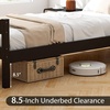 image:imageGiantex Wood Twin Bed Frames with Headboard Modern Platform Bed with Wooden Slats Support UnderBed Storage Space No Box Spring Needed Twin Bed Frames for Kids Guest Adults WalnutEspresso