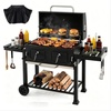 image:imageGiantex Extra Large Charcoal Grill with Oversized 752 sqin Cooking Area  Outdoor Smoker BBQ Grill with 2 Individual Lifting Charcoal Trays Folding Side Tables Wheels amp Protective Cover