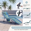 image:imageGiantex 2Pack Tanning Chair with 5 Adjustable Position Face amp Arm Hole HandShoulder Strap Removable Pillow Side Pocket 330 Lbs Capacity Lounge Chair Outdoor for Beach Sunbathing BlueStripe