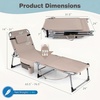 image:imageGiantex 2Pack Tanning Chair with 5 Adjustable Position Face amp Arm Hole HandShoulder Strap Removable Pillow Side Pocket 330 Lbs Capacity Lounge Chair Outdoor for Beach Sunbathing BlueBeige