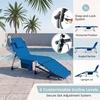 image:imageGiantex 2Pack Tanning Chair with 5 Adjustable Position Face amp Arm Hole HandShoulder Strap Removable Pillow Side Pocket 330 Lbs Capacity Lounge Chair Outdoor for Beach Sunbathing BlueBlue