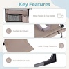 image:imageGiantex 2Pack Tanning Chair with 5 Adjustable Position Face amp Arm Hole HandShoulder Strap Removable Pillow Side Pocket 330 Lbs Capacity Lounge Chair Outdoor for Beach Sunbathing BlueBeige