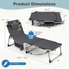 image:imageGiantex 2Pack Tanning Chair with 5 Adjustable Position Face amp Arm Hole HandShoulder Strap Removable Pillow Side Pocket 330 Lbs Capacity Lounge Chair Outdoor for Beach Sunbathing BlueGrey