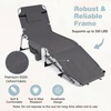 image:imageGiantex 2Pack Tanning Chair with 5 Adjustable Position Face amp Arm Hole HandShoulder Strap Removable Pillow Side Pocket 330 Lbs Capacity Lounge Chair Outdoor for Beach Sunbathing BlueGrey