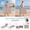 image:imageGiantex 2Pack Tanning Chair with 5 Adjustable Position Face amp Arm Hole HandShoulder Strap Removable Pillow Side Pocket 330 Lbs Capacity Lounge Chair Outdoor for Beach Sunbathing BlueBeige