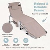 image:imageGiantex 2Pack Tanning Chair with 5 Adjustable Position Face amp Arm Hole HandShoulder Strap Removable Pillow Side Pocket 330 Lbs Capacity Lounge Chair Outdoor for Beach Sunbathing BlueBeige