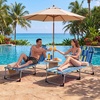 image:imageGiantex 2Pack Tanning Chair with 5 Adjustable Position Face amp Arm Hole HandShoulder Strap Removable Pillow Side Pocket 330 Lbs Capacity Lounge Chair Outdoor for Beach Sunbathing BlueStripe