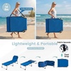 image:imageGiantex 2Pack Tanning Chair with 5 Adjustable Position Face amp Arm Hole HandShoulder Strap Removable Pillow Side Pocket 330 Lbs Capacity Lounge Chair Outdoor for Beach Sunbathing BlueBlue