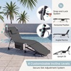 image:imageGiantex 2Pack Tanning Chair with 5 Adjustable Position Face amp Arm Hole HandShoulder Strap Removable Pillow Side Pocket 330 Lbs Capacity Lounge Chair Outdoor for Beach Sunbathing BlueGrey