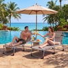 image:imageGiantex 2Pack Tanning Chair with 5 Adjustable Position Face amp Arm Hole HandShoulder Strap Removable Pillow Side Pocket 330 Lbs Capacity Lounge Chair Outdoor for Beach Sunbathing BlueBeige