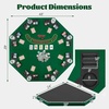 image:imageGiantex 48 Poker Table Top  8 Player Foldable Texas Holdem Poker Table Topper wCarrying Bag Cup Holders Chip Trays Portable AntiSlip Blackjack Octagonal Poker Mat Layout for Card Casino GameGreen With Text