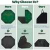 image:imageGiantex 48 Poker Table Top  8 Player Foldable Texas Holdem Poker Table Topper wCarrying Bag Cup Holders Chip Trays Portable AntiSlip Blackjack Octagonal Poker Mat Layout for Card Casino GameGreen With Text