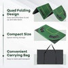 image:imageGiantex 79 x 36 Inch Poker Table Top Foldable 8 Player Texas Holdem Poker Table Topper wCarry Bag Cup Holders Chip Trays Portable AntiSlip Blackjack Card Board Poker Mat Layout for CasinoDark Green