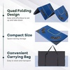 image:imageGiantex 79 x 36 Inch Poker Table Top Foldable 8 Player Texas Holdem Poker Table Topper wCarry Bag Cup Holders Chip Trays Portable AntiSlip Blackjack Card Board Poker Mat Layout for CasinoBlue