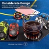 image:imageGiantex 79 x 36 Inch Poker Table Top Foldable 8 Player Texas Holdem Poker Table Topper wCarry Bag Cup Holders Chip Trays Portable AntiSlip Blackjack Card Board Poker Mat Layout for CasinoBlue