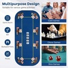 image:imageGiantex 79 x 36 Inch Poker Table Top Foldable 8 Player Texas Holdem Poker Table Topper wCarry Bag Cup Holders Chip Trays Portable AntiSlip Blackjack Card Board Poker Mat Layout for CasinoBlue