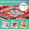 image:imageGiantex Folding Mahjong Table 35 Square Card Table with Cup Holders Removable Noise Reduction Mat HDPE Tabletop 4Player Portable Domino Tables for Poker Blackjack Board Game RedGreen