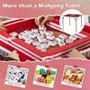 image:imageGiantex Folding Mahjong Table 35 Square Card Table with Cup Holders Removable Noise Reduction Mat HDPE Tabletop 4Player Portable Domino Tables for Poker Blackjack Board Game RedRed