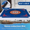image:imageGiantex Folding Mahjong Table 35 Square Card Table with Cup Holders Removable Noise Reduction Mat HDPE Tabletop 4Player Portable Domino Tables for Poker Blackjack Board Game RedNavy