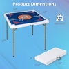 image:imageGiantex Folding Mahjong Table 35 Square Card Table with Cup Holders Removable Noise Reduction Mat HDPE Tabletop 4Player Portable Domino Tables for Poker Blackjack Board Game RedNavy