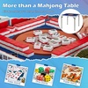 image:imageGiantex Folding Mahjong Table 35 Square Card Table with Cup Holders Removable Noise Reduction Mat HDPE Tabletop 4Player Portable Domino Tables for Poker Blackjack Board Game RedNavy