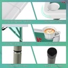 image:imageGiantex Folding Mahjong Table 35 Square Card Table with Cup Holders Removable Noise Reduction Mat HDPE Tabletop 4Player Portable Domino Tables for Poker Blackjack Board Game RedGreen