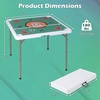 image:imageGiantex Folding Mahjong Table 35 Square Card Table with Cup Holders Removable Noise Reduction Mat HDPE Tabletop 4Player Portable Domino Tables for Poker Blackjack Board Game RedGreen