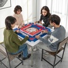 image:imageGiantex Folding Mahjong Table 35 Square Card Table with Cup Holders Removable Noise Reduction Mat HDPE Tabletop 4Player Portable Domino Tables for Poker Blackjack Board Game RedNavy