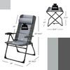 image:imageGiantex Set of 2 Patio Dining Chairs with Footstools Folding Recliner Chairs with 7Position Adjustable Backrest Headrest Mesh Bag Outdoor Portable Lounge Chairs for Poolside Backyard GreyGrey