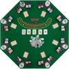image:imageGiantex 48 Poker Table Top  8 Player Foldable Texas Holdem Poker Table Topper wCarrying Bag Cup Holders Chip Trays Portable AntiSlip Blackjack Octagonal Poker Mat Layout for Card Casino GameGreen With Text