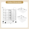 image:imageGiantex 10Drawer Rolling Storage Cart wWheels Handle Removable Drawers Mobile Organizer Storage Unit Trolley Utility Cart for Home Kitchen Living Room Office Play Room Green GradientClear