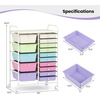 image:imageGiantex 10Drawer Rolling Storage Cart wWheels Handle Removable Drawers Mobile Organizer Storage Unit Trolley Utility Cart for Home Kitchen Living Room Office Play Room Green GradientPastel Ice Cream