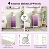 image:imageGiantex 10Drawer Rolling Storage Cart wWheels Handle Removable Drawers Mobile Organizer Storage Unit Trolley Utility Cart for Home Kitchen Living Room Office Play Room Green GradientPurple Gradient