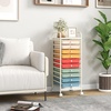 image:imageGiantex 10Drawer Rolling Storage Cart wWheels Handle Removable Drawers Mobile Organizer Storage Unit Trolley Utility Cart for Home Kitchen Living Room Office Play Room Green GradientMacaron Multicolor