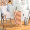 image:imageGiantex 10Drawer Rolling Storage Cart wWheels Handle Removable Drawers Mobile Organizer Storage Unit Trolley Utility Cart for Home Kitchen Living Room Office Play Room Green GradientPeach Fuzz