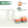 image:imageGiantex 10Drawer Rolling Storage Cart wWheels Handle Removable Drawers Mobile Organizer Storage Unit Trolley Utility Cart for Home Kitchen Living Room Office Play Room Green GradientMacaron Multicolor