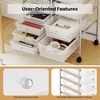 image:imageGiantex 10Drawer Rolling Storage Cart wWheels Handle Removable Drawers Mobile Organizer Storage Unit Trolley Utility Cart for Home Kitchen Living Room Office Play Room Green GradientClear