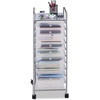 image:imageGiantex 10Drawer Rolling Storage Cart wWheels Handle Removable Drawers Mobile Organizer Storage Unit Trolley Utility Cart for Home Kitchen Living Room Office Play Room Green GradientClear