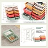 image:imageGiantex 10Drawer Rolling Storage Cart wWheels Handle Removable Drawers Mobile Organizer Storage Unit Trolley Utility Cart for Home Kitchen Living Room Office Play Room Green GradientMacaron Multicolor