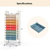 image:imageGiantex 10Drawer Rolling Storage Cart wWheels Handle Removable Drawers Mobile Organizer Storage Unit Trolley Utility Cart for Home Kitchen Living Room Office Play Room Green GradientMacaron Multicolor